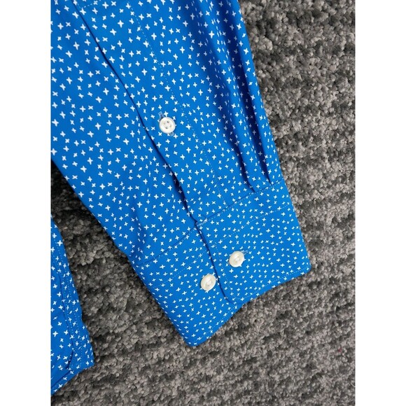 Peter Millar Shirt Mens XL Blue Star Pattern Summer Comfort Performance Golf - Picture 11 of 11